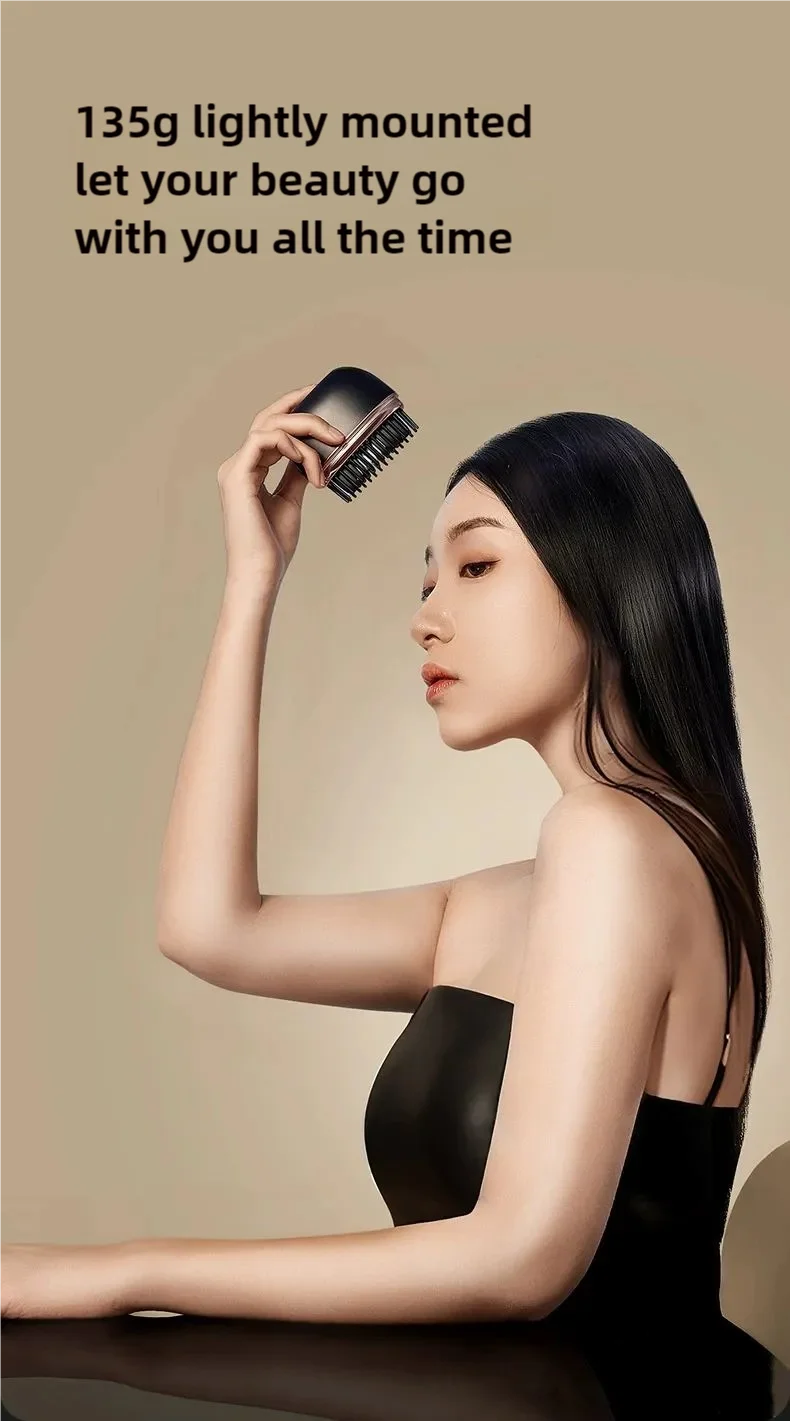 Portable Electric Hot Comb Anti-Scalding Styling Tool Mini Negative Ions Hot Comb Hair Styling Tool Hair Comb For Travel Use