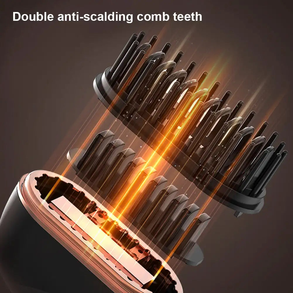 Cordless Hair Straightening Comb — Portable Heated Styling Brush