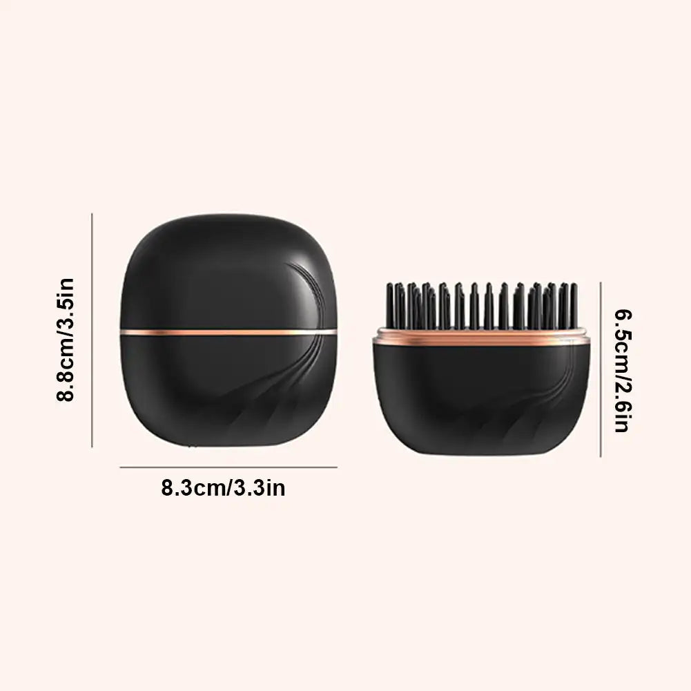 Cordless Hair Straightening Comb — Portable Heated Styling Brush